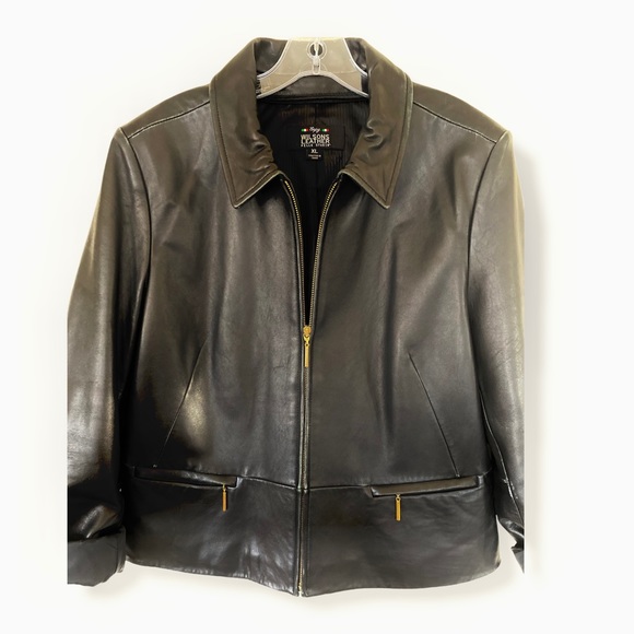 Wilsons Black Leather Jacket with Removable Lining Sz XL - Picture 1 of 16